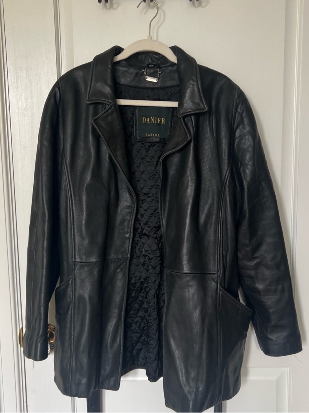 Danier Black Leather Relaxed-Fit Women's Jacket
